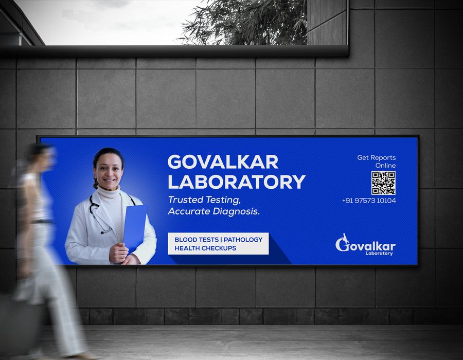 Govalkar Laboratory billboard mockup