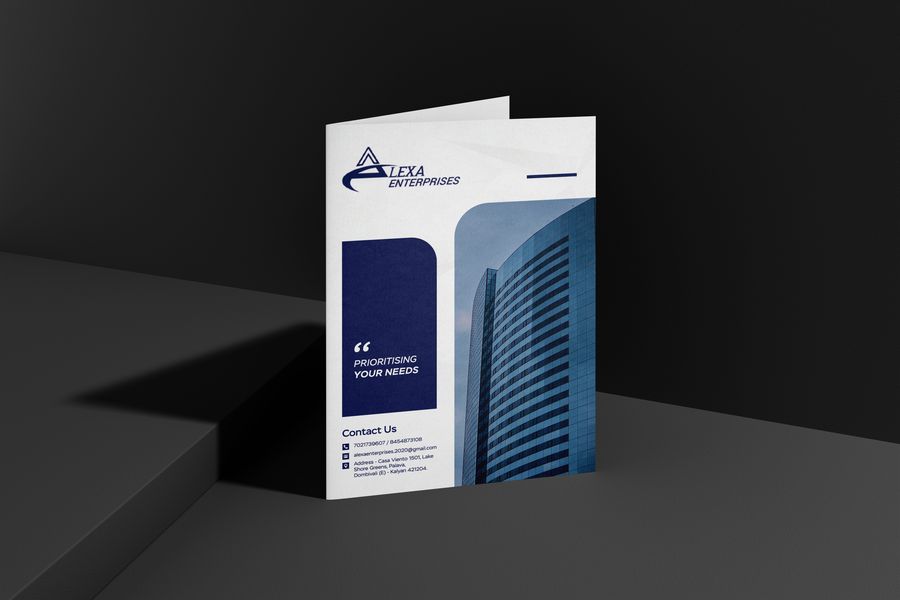 Alexa Enterprises brochure cover design
